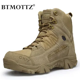 Botas inverno homens militares ao ar livre couro caminhadas exército força especial deserto combate tático tornozelo sapatos de trabalho 220921 gai gai gai