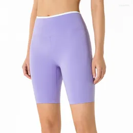 Aktive Shorts HGC Damen-Shorts mit hoher Taille, für Fitnessstudio, Laufen, Hüftheben, Fitness-Leggings, hocksicher, nacktes Gefühl, elastische Bermuda in Übergröße