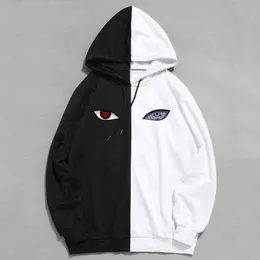 Męskie bluzy bluzy nowa letnia marka anime drukująca Sharingan Doubor Hoodies pullover bluza Harajuku hip hop cienkie ubranie