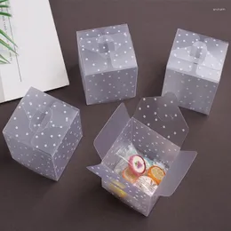 Confezione regalo 10 pezzi 4/5/6 cm cubo in PVC stampato a forma di scatola di caramelle Scatole pieghevoli per bambini Forniture per compleanni