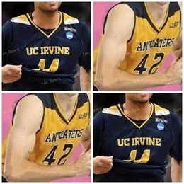 NIK1 NCAA COLLEGE UC IRVINE ANTEATERSバスケットボールジャージー4エイデンクラウス5ジョナサンギャロウェイ11ジョンエドガーJR 14エヴァンレナードカスタムステッチ