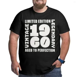 Мужские рубашки T 1960 Limited Edition День рождения Классическая модная хлопковая короткая рукава o nece Clothing Big Size 4xl 5xl 6xl