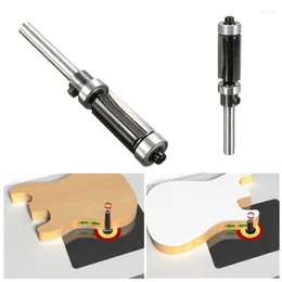 Professionelle Handwerkzeugsätze Flush Trim Router Bit Top Bottom Bearing 1 "H X 1/4" Schaft Holzbearbeitung Drop Ship