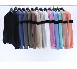 Sweatshirts 11 färger Autumn Island Candy Colors Stone Hoodies Men Casual Logo Långärmning Par Löst O-Neck Jumper 22732