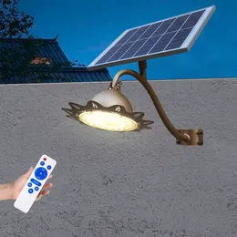 Solar Wall Lights 60w 100w 200w Sunflower Outdoor Garden Lights Gold White Shipped by Sea to USA