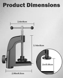 Seetop 2 PCS C Shape Desk Table Mount Clamp for Microphone Upgrade Metal Mic Suspension Boom Scissor Arm Stand Clamp with Adjustable Screw