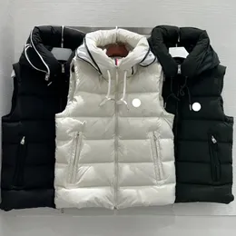 Designer-Herrenwesten, besticktes Abzeichen, Winterjacken, Mützendruck, Daunenjacke