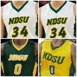 NIK1 NCAA COLLEGE NDSUバスケットボールジャージ13 Chris Quayle 21 Jarius Cook 22 Cameron Hunter 23 Deng Geuカスタムステッチ