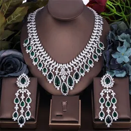 Inne zestawy biżuterii Janekelly PCS Bridal Cyrronia Pełne zestawy biżuterii dla kobiet Party Luksus Dubaj Nigeria CZ Crystal Wedding Biżuteria Zestawy 220921