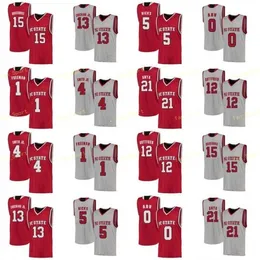 NIK1 NCAA College NC State Wolfpack Basketball Jersey 5 Thomas Allen 55 Braxton Beverly 1 Sacha Killeya-Jones 2 Torin Dorn Custiced