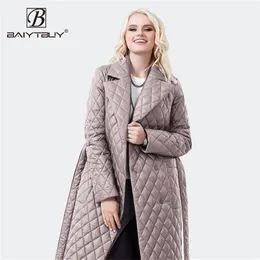 Womens Down Parkas Baiytbuy Spring Cotton Quilted Long Puffer Jacket For Women Winter Jacka Women Autumn Clothing Woman Down Jacket 220921