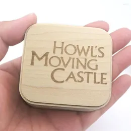 Figuras decorativas Sinzyo Howl's Moving Castle-Merry Go Round Of Life Caja de arce Música Mecanismo tallado en madera Cuerda Regalo para Navidad