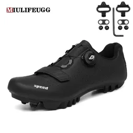 Safety Shoes Cycling MTB with Clits Men Route Cleat Road Dirt Bike Speed Flat Sneaker Racing Women Bicycle Mountain Spd Biking 220921