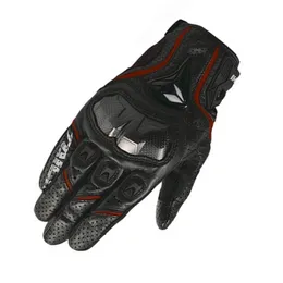 Five Fingers Gloves Touch Screen Leather Motorcycle Scooter Gloves Breathable Protection Racing Motocross Glove Spring Autumn Gloves For Men 220921