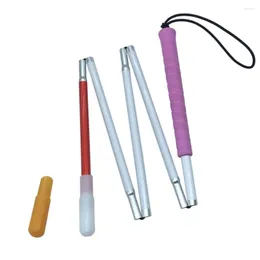 트레킹 기둥 105cm -155 알루미늄 접이식 블라인드 지팡이 흰색 채찍 2 팁 핑크 핸들