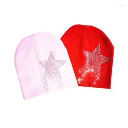 Hair Accessories Dziecięcy gwiazda Diamond Stone Baby Girl Hat Boy Cap Cap Bawełniana czapka czapka dla dzieci dla malucha