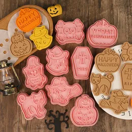 Bakning formar halloween cookie tin pumpkin sp￶ke bat h￤xa halloween hem dekoration skr￤ck tema party ger trick eller prank g￥vor till barn