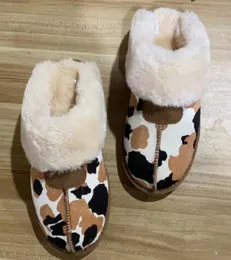 Women's Leopard print Slippers Shoes Lady Kids Slipper Boots Classic Light and warm Slipper Boot