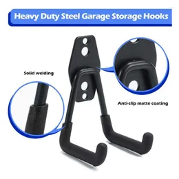 Hooks Heavy Duty Metal Hook Wall Mount Garage Organizer Bicycle Shovel Hammer Hanger Ladders Garden Tool Anti-Slip Storage Iron271D