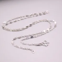 Chains PT950 Pure Platinum 950 Necklace 2mmW Tiles Twist Singapore Link For Women's Solid Platinum950 Chain 44cm Length Jewelry Gift