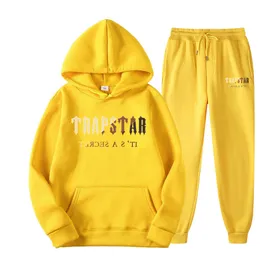 Trapstar Brand Designer New Tracksuit Printed Sportswear Men 15 Colors Warm Two Pieces Set Loose Hoodie Sweatshirt Pants Sets Hoodie Jogging 3s