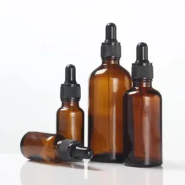 Großhandel 5 ml 10 ml 15 ml 20 ml 30 ml 50 ml 100 ml Braunglas-Tropfflasche für die Aromatherapie-Essenzabgabe ätherischer Öle
