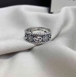 Band Rings S925 Silver Flower Daisy Ring Lovely Personality Par Par Valentine's Day Gift Exclusive Design Jewel Exclusive Salec3DJ