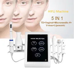 Beauty Equipment Vaginal Tightening HIFU 4D Skin Lifting High Intensity Focused Ultrasound Micro Gold Needles RF Microneedle Wrinkle Removal Body Slimming