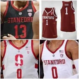 NIK1 NCAA College Stanford Cardinal Basketball Jersey 32 Lukas Kisnnas 33 Trevor Stanback 11 Brook Lopez 42 Robin Lopez Custom Stitwed