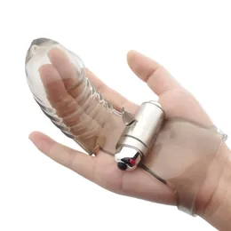 Skönhetsartiklar mjuk fingerhylsa vibrator kvinnlig onanator g-spot massage klitor stimulera sexiga leksaker för kvinnor lesbiska orgasm vuxna produkter