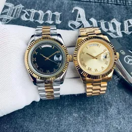 Bilek saatleri Moda Erkekler İzle 41/36mm Datejust Otomatik Mekanik Hareket İzler Pembe kadran Paslanmaz Çelik Kayış Spor Tasarımcısı