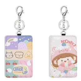 Wholesale Sublimation White Blank Keychain Wallets DIY Pendants Single Side For Sublimation Heat Transfer PU 3x7.7inch Card Bags A12