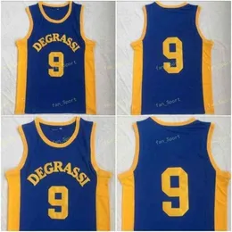 SJ MENS DEGRASSI BASKABALL JERSEYS #9 DRAKE JIMMY BROOKS DEGRASSI COMMUNITY SCHOOL SYTCHED Blue Drake Jimmy Brooks Jersey