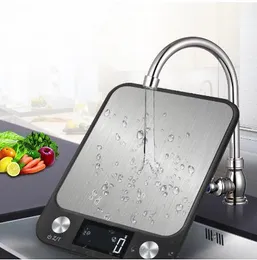 Display LCD em escala de cozinha 10kg/1g multifuncional em escala de cozinha digital de cozinha de a￧o inoxid￡vel Pesa￧￣o de alimentos Ferramentas de cozimento RRB15655