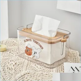 Tissue Boxes Napkins 1Pc Nordic Minimalist Lifting Box Creative Storage Napkin Holder Home Office Table Decoration Drop De Yydhhome Dh2Ki