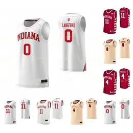 SJ NCAA College Indiana Hoosiers Basketball Jersey 25 Race Thompson 3 Justin Smith 4 Jake Forrester Trayce Jackson-Davis Custical Stitched