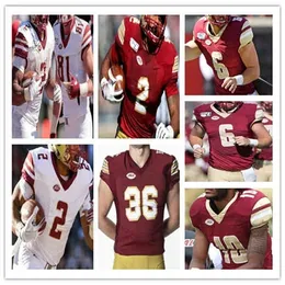 WSKT 2021 Boston College Jersey Futbol David Bailey Zay Çiçekler Phil Jurkovec Isaiah McDuffie Travis Levy Pat Garwo III Hunter Long CJ Lewis