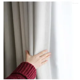 Gardin modern nordisk gardiner för vardagsrum sovrum ljus lyx fler färg valfri balkong blackout dörr fönster