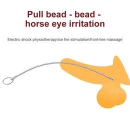 22ss Sex toy massager Male Penis Beads Electric Shock Urethral Catheter Sounding Dilatator Plug Stainless Steel Bead Toys for Men V6MI