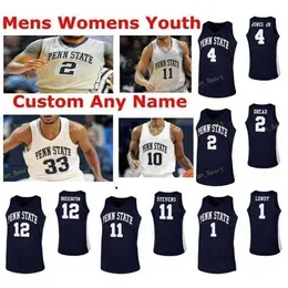 SJ NCAA College Penn State Nittany Lions Basketball Jersey 22 Grant Hazle 23 SJ SH Reaves 24 Mike Watkins 33 Beattie Custom Stitched