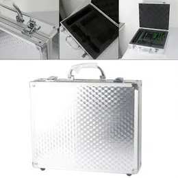 Ljudkort Mikrofon Aluminium Box Storage Mic Storage Sponge Box Silver Metal Suitcase Live Equipment Studiing