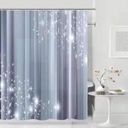 Shower Curtains Modern shower curtain Fashion Shiny Polyester Fabric Waterproof Bath Bathroom Partition 12 hook 220922