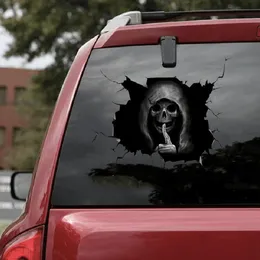 Mutlu Cadılar Bayramı Duvar Kat Sticker Korku Duvar Etiketleri Sessiz Kafatası Sticker Araba Penceresi Ev Dekorasyon Çıkartma Dekor Partisi