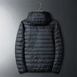 Masculino de parkas outono inverno Ultra leve 90% de pato branco capuz de capuz casaco jaqueta masculino choqueta hombre puffer masculino fino jaqueta 220922