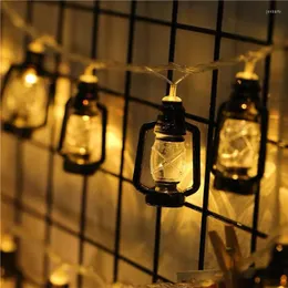 Strings Mini Oil Lamp Eid Mubarak Night Light Christmas Gift Halloween Party Home Room Desktop Decoration Fairy Lights Led Decor