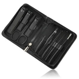 Kutikel sax nagelklippare set 9 i 1 rostfritt st￥l manikyr kit professionell nagelnippor fingerv￥rdsverktyg med pu l￤derfodral 220922