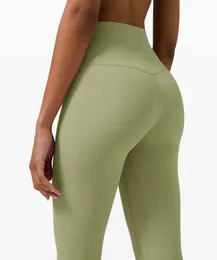 2022 Designer Lu-12 Yoga Outfits Solid Color Women Yoga Pants High midje Sports Fitness Elastic Leggings S-3XL