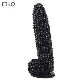 Anal Toys FRKO Corn Anal Plug With Suction Cup Vegetables Dildo Sex Toys For Women Vagina G-Spot Massage Masturbator Adult Game Goods 220922