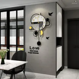 ウォールクロックMEISDブランドデジタルクロックモダンなデザインウォッチPendulum Kitchen Home Luxury Interior Decor Large Horloge