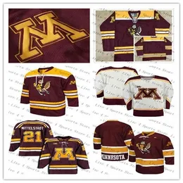 WSKT Custom Men Minnesota Gophers Hockey Jersey Phil Kessel Blake Wheeler Ben Meyers Matthew daies Blake McLaughlin Jackson Lacombe Sammy Walker